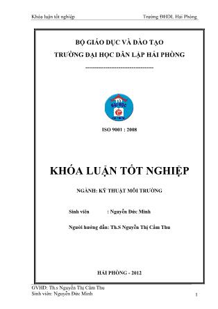 Khóa luận Nghiên cứu khả năng xử lý Mn2+ trong nước bằng vật liệu aluminium silicat xốp - Nguyễn Đức Minh