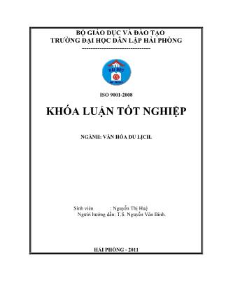 Khóa luận Nghiên cứu mô hình các câu lạc bộ cung văn hóa lao động hữu nghị Việt Tiệp gắn với văn hóa du lịch - Nguyễn Thị Huệ