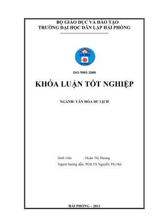 Khóa luận Nghiên cứu những điều kiện phát triển du lịch huyện Giao Thủy, tỉnh Nam Định