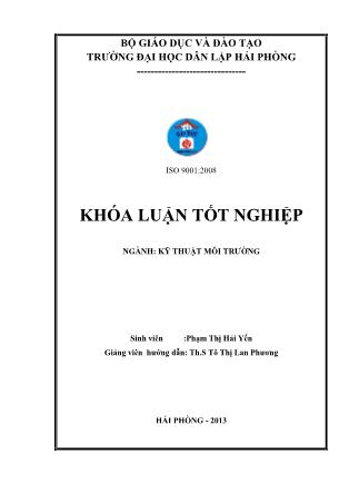 Khóa luận Nghiên cứu xử lí hỗn hợp nước thải tại các chợ - Phạm Thị Hải Yến