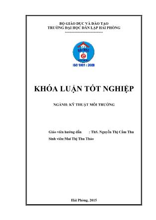 Khóa luận Nghiên cứu xử lý fe3+ trong nước bằng vật liệuhấp phụ chế tạo từ bã Cafe - Nguyễn Thị Cẩm Thu