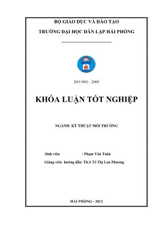 Khóa luận Nghiên cứu xử lý nƣớc thải sản xuất bún sau giai đoạn Aeroten bằng phương pháp lọc và sử dụng thực vật - Phạm Văn Tuân