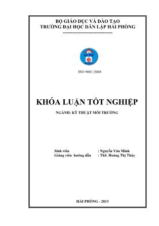 Khóa luận Nghiên cứu xử lý nƣớc thải sinh hoạt bằng hào đất - Nguyễn Văn Minh