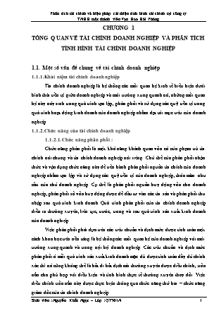 Khóa luận Phân tích tài chính và biện pháp cải thiện tình hình tài chính tại công ty TNHH một thành viên Vạn Hoa Hải Phòng