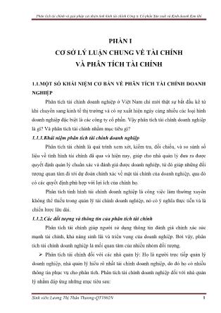 Khóa luận Phân tích tài chính và giải pháp cải thiện tình hình tài chính Công ty Cổ phần Sản xuất và Kinh doanh Kim khí