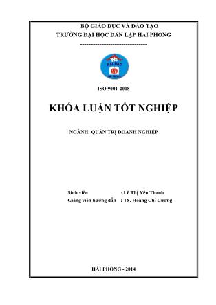 Khóa luận Phân tích thực trạng và một số biện pháp cải thiện tình hình tài chính tại công ty cổ phần thương mại vận tải Thúy Anh