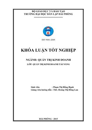 Khóa luận Phân tích tình hình tài chính và một số giải pháp cải thiện tình hình tài chính tại công ty cổ phần đầu tư và xuất nhập khẩu Quảng Ninh - Phạm Thị Hồng Hạnh