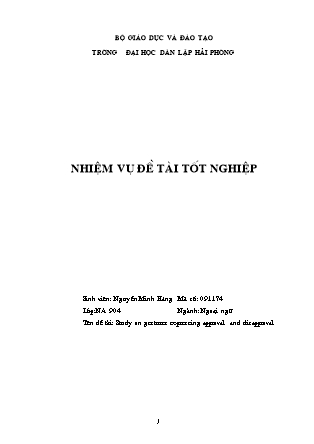 Khóa luận Study on gestures expressing approval and disapproval - Nguyễn Minh Hằng