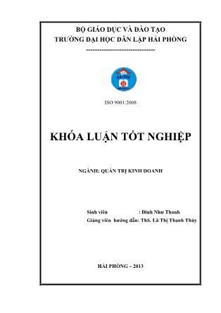 Khóa luận Tái cấu trúc nguồn vốn tại công ty TNHH MTV cảng Hải Phòng để phù hợp với môi trường kinh doanh