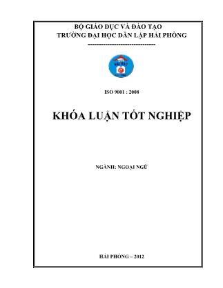 Khóa luận The difficulties and suggested solutions in translating tourism terms from English into Vietnamese
