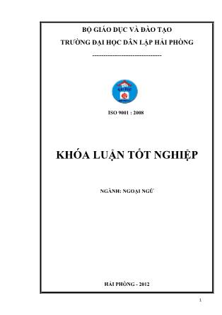 Khóa luận The role of sentence stress in enhancing english speaking competence of HPU English majors