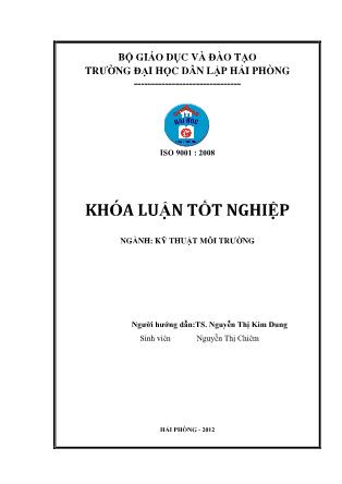 Khóa luận Thiết kế hệ thống xử lý nước thải bệnh viện công suêt 200m3/ngày đêm - Nguyễn Thị Kim Dung