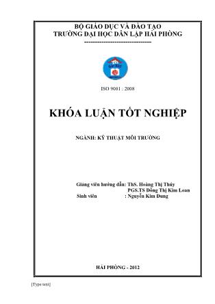 Khóa luận Thiết kế hệ thống xử lý nước thải nhà máy giấy - Hoàng Thị Thúy