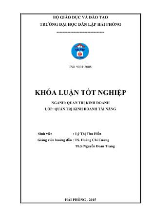 Khóa luận Thực trạng hoạt động marketing và một số giải pháp nhằm nâng cao hiệu quả hoạt động marketing tại công ty TNHH Tâm Chiến - Lý Thị Thu Hiền