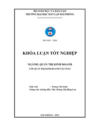 Khóa luận Thực trạng và giải pháp tạo động lực cho người lao động tại công ty TNHH thương mại quốc tế Phúc Hoàng Kim - Hoàng Thị Oanh