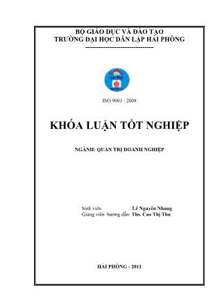 Khóa luận Thực trạng và một số giải pháp nhằm nâng cao hiệu quả sử dụng vốn tại xí nghiệp bao bì Hùng Vương - Lê Nguyên Nhung