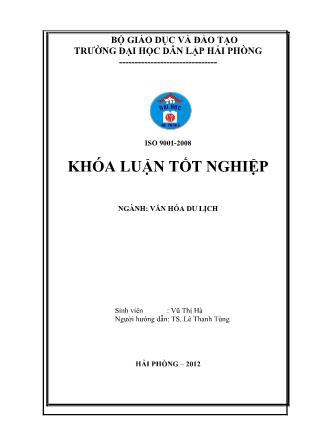 Khóa luận Tìm hiểu di tích đền Cúc Bồ-Ninh giang-Hải Dương-Hiện trạng và giải pháp