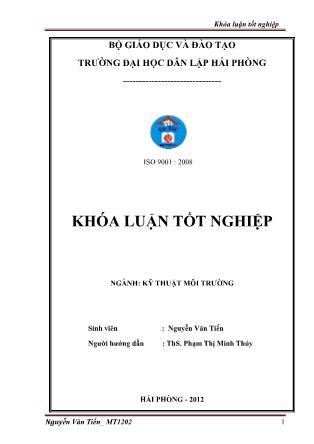 Khóa luận Tìm hiểu về hoạt động bảo vệ môi trường của công ty TNHH công nghiệp nặng Doosan-Hải Phòng - Nguyễn Văn Tiến