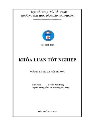 Khóa luận Tính toán hệ thống xử lý nước thải bệnh viện lƣu lƣợng 200m3/ngày đêm - Trần Anh Dũng