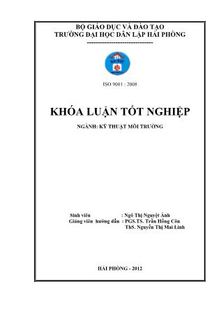 Khóa luận Tính toán thiết kế hệ thống xử lý nước thải nhà máy bia công suất 3000 m3/ngày đêm - Ngô Thị Nguyệt Ánh