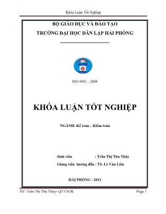 Khóa luận Tổ chức công tác kế toán tập hợp chi phí sản xuất và tính giá thành sản phẩm tại công ty TNHH nhựa Đông Á