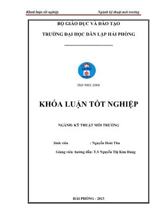 Khóa luận Tổng hợp vật liệu mangan điôxit kích cỡ nanomet trên chất mang laterit và ứng dụng vật liệu vào xử lý mangan trong nước ngầm - Nguyễn Hoài Thu