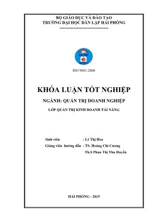 Khóa luận tốt nghiệp đại học hệ chính quy ngành-Quản trị doanh nghiệp lớp quản trị kinh doanh tài năng