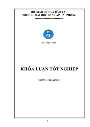 Khóa luận Translation of payment terms in the international business contract - Bùi Trọng Tấn
