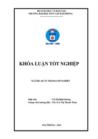 Khóa luận Xây dựng chiến lược cho công ty trách nhiệm hữu hạn Lan Phố - Vũ Thị Bình Dương