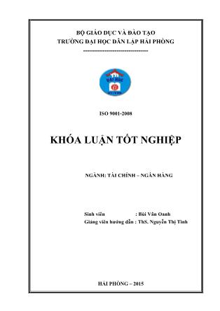 Một số giải pháp nâng cao hiệu qủa hoạt động tín dụng hộ sản xuất tại ngân hàng nông nghiệp và phát triển nông thôn Việt Nam chi nhánh huyện Vân Đồn-Quảng Ninh - Bùi Vân Oanh