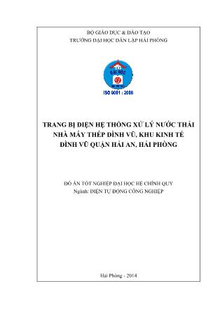 Trang bị điện hệ thống xử lý nước thải nhà máy thép Đình Vũ, khu kinh tế Đình Vũ quận Hải An, Hải Phòng