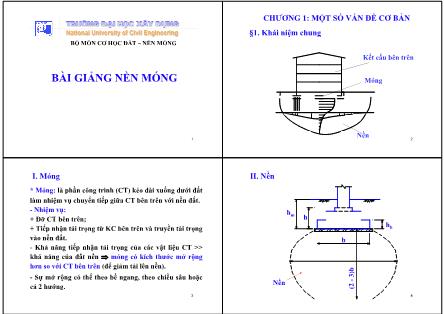 Bài giảng môn Nền móng