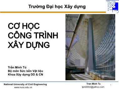 Giáo trình Cơ học Công trình xây dựng - Chương 3: Thanh chịu kéo (Nén) đúng tâm