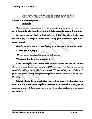 Bài giảng Kỹ thuật điện tử (Chuẩn kiến thức)