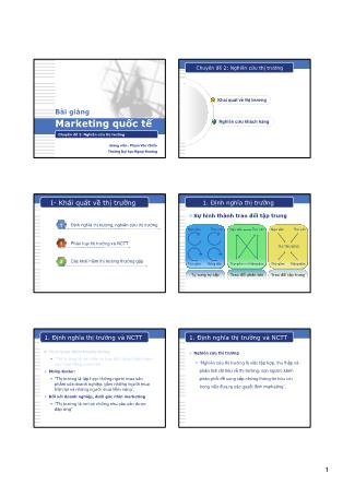 Bài giảng Marketing quốc tế - Chương 2: Nghiên cứu thị trường - Phạm Văn Chiến