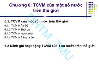 Bài giảng Tài chính vĩ mô - Chương 6: TCVM của một số nước trên thế giới