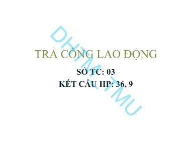 Bài giảng Trả công lao động - Chương 1 đến Chương 6