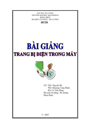 Bài giảng Trang bị điện trong máy - Nguyễn Bê