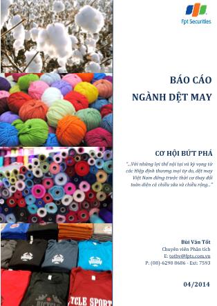 Báo cáo ngành dệt may - Bùi Văn Tốt