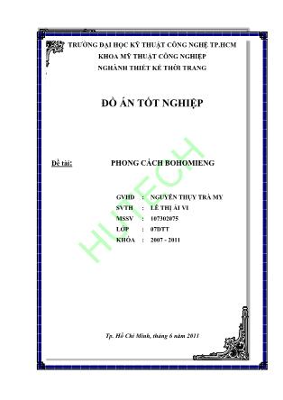 Đồ án Phong cách Bohomieng - Lê Thị Ái Vi