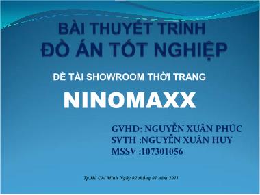 Đồ án Showroom thời trang - Nguyễn Xuân Huy