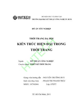 Đồ án Thời trang dạ hội kiến trúc hiện đại trong thời trang - Phạm Thị Thanh Trúc