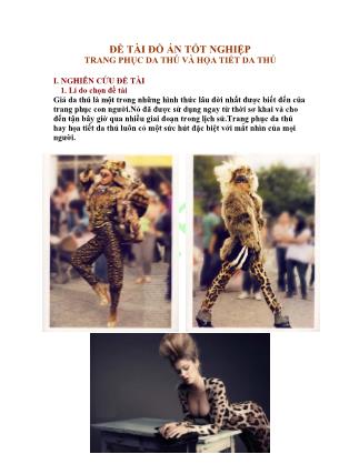 Đồ án Trang phục da thú và hoạt tiết da thú