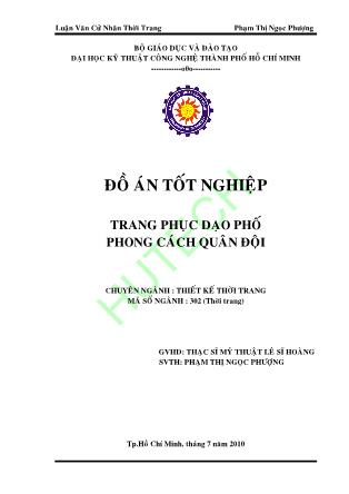 Đồ án Trang phục dạo phố phong cách quân đội - Phạm Thị Ngọc Phượng