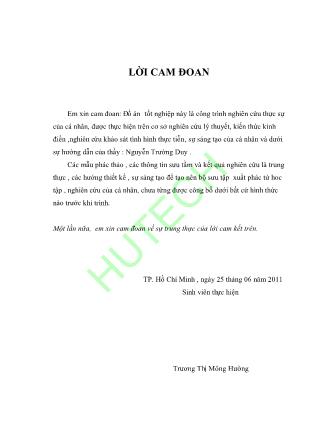 Đồ án Trang phục ứng dụng ý tưởng thời trang thập niên 70s - Trương Thị Mộng Hường