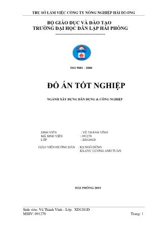 Đồ án Trụ Sở Làm Việc Công Ty Nông Nghiệp Hải Dương