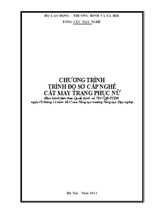 Giáo trình Cắt, may trang phục nữ