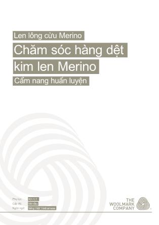Giáo trình Chăm sóc hàng dệt kim len lông cừu merino