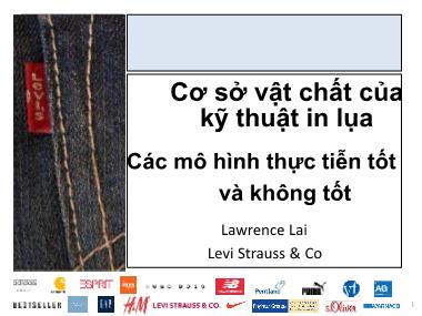 Giáo trình Cơ sở vật chất của kỹ thuật in lụa-Các mô hình thực tiễn tốt và không tốt