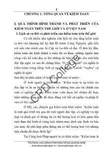 Giáo trình Kiểm toán - Chương I: Tổng quan về kiểm toán